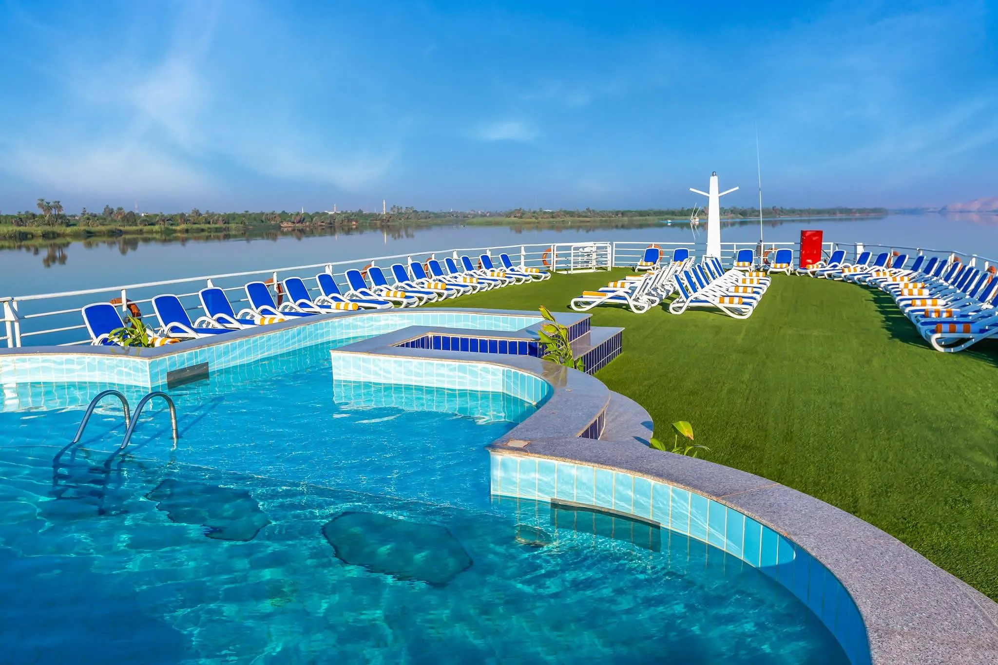 Sun deck of the HS Solaris II Nile Cruise Nile cruise